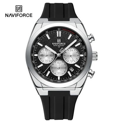 Muški ručni sat NAVIFORCE – luksuzni i sportski stil, kvarcni mehanizam, prikaz 24 sata, prozor za datum, kronograf, vodootporan – ideja za poklon za muškarce