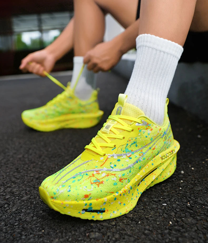 2026 Air Cushion Jogging Running Shoes Carbon Plate Marathon Men's Sports Breathable Lightweight Women's Non-Slip Sneakers