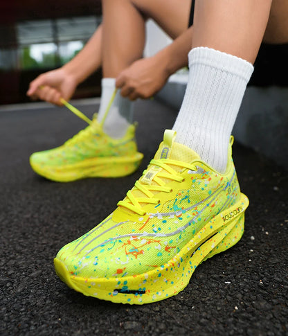 2026 Air Cushion Jogging Running Shoes Carbon Plate Marathon Men's Sports Breathable Lightweight Women's Non-Slip Sneakers