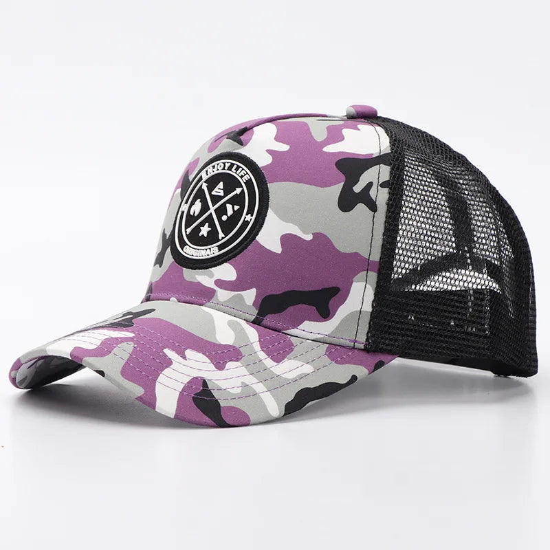 New Summer Mesh Baseball Cap Women Men Letter Patch Snapback Hat Casual Breathable Unisex Street Hip Hop Trucker Caps