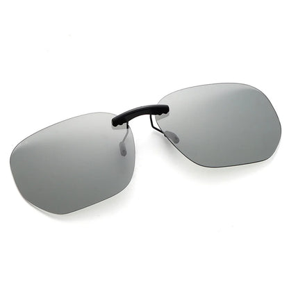 KLASSNUM Driving Clip On Sunglasses for Men Myopia Eyeglasses Polarized Women Square Night Vision Fishing UV400 Sun Glasses 2023