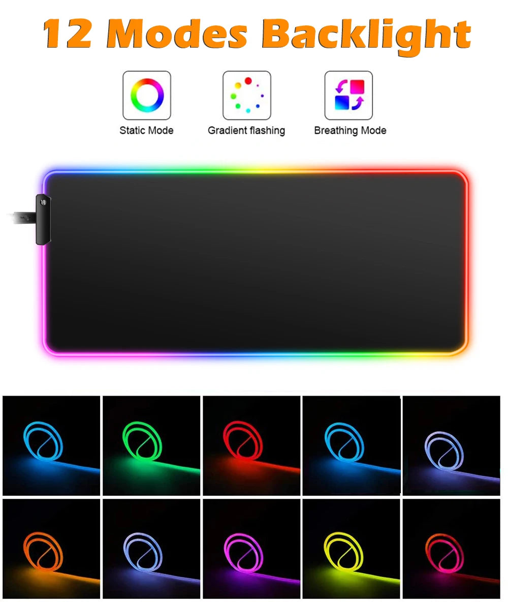 Gamer-Mauspad, Tastaturunterlage, Overwatch Sombra Schreibtisch-Mausmatte, LED-Teppich, Gummi, Gaming-Mauspad RGB, Notebook, Kawaii-Mousepad