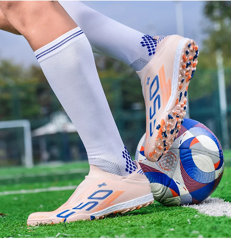 Nouvelles chaussures de football pour hommes, chaussures de football sur gazon, ultralégères, confortables, crampons d'intérieur antidérapants, crampons FG pour terrain synthétique, futsal, adulte, antidérapantes
