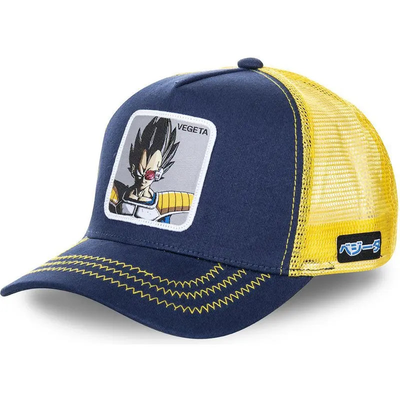 Casquette Dragon Ball Son Goku pour l'été, casquette de voyage à visière, casquette pour homme brodée, style hip-hop en maille, visière pare-soleil, casquette de baseball, sport de plein air