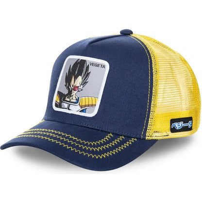 Casquette Dragon Ball Son Goku pour l'été, casquette de voyage à visière, casquette pour homme brodée, style hip-hop en maille, visière pare-soleil, casquette de baseball, sport de plein air