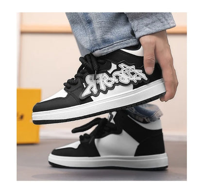 Fashion Blue Designer Skateboard Shoes Men Streetwear Hip hop Sneakers Men Luxury Platform Skateboard Sneakers Men basket homme