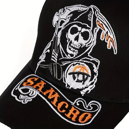 SAMCRO Baseball Cap SOA Sons of Anarchy Skull Embroidery Casual Snapback Hat Fashion High Quality Racing Motorcycle Sport hat