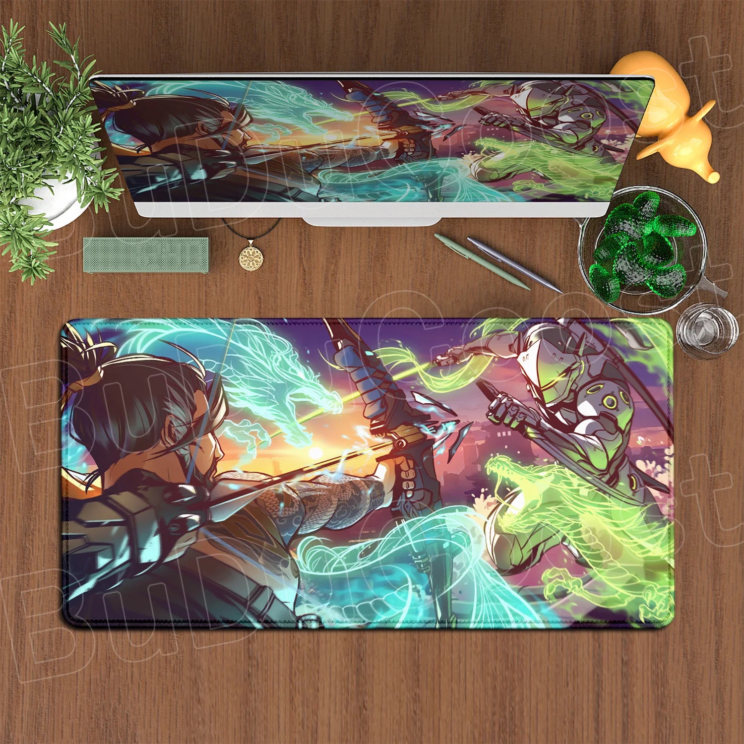 Produit gaming premium Fraquane, Large XXL DIY Cool Overwatch Mouse Pad Keyboard Table Gaming Accessories Non-Slip Rubber Edge locking spped Laptop Rug desk Mat