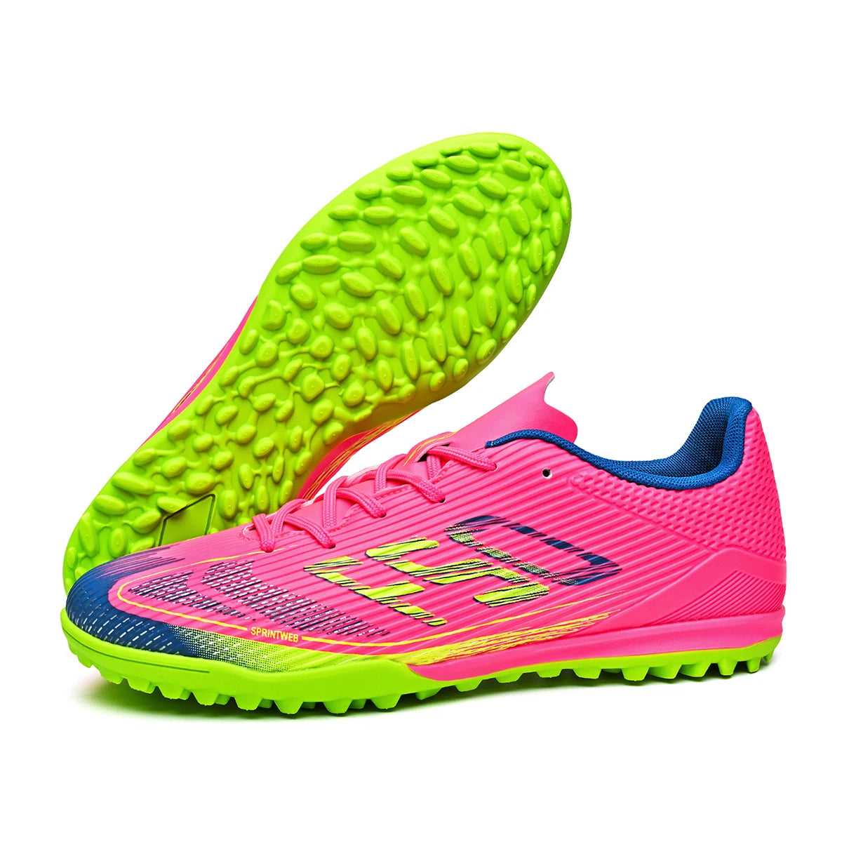 Chaussures de football TF pour adultes toutes saisons, en tissu PU mélangé, semelle extérieure en caoutchouc résistante à l'usure, forte adhérence pour les sports sur gazon toute l'année