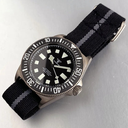 Titanium Case Tandorio 42mm Retro FXD NH35 PT5000 Mechanical Men's Watch Sapphire 200M Diver Watches Luminous Watches for Men