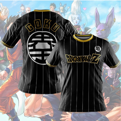 Produit gaming premium Fraquane, Dragon Ball Goku Cosplay T Shirts Super Saiyan Boys Kids Clothes Short Sleeve T-shirt White Black Orange Breathable Jersey