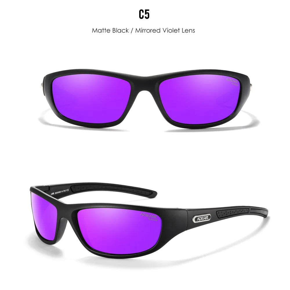 KDEAM Polarized Men's Sunglasses New Goggles Colorful Driving Glasses TR90 Hiking Camping Fishing Outdoor Cycling Gafas De Sol