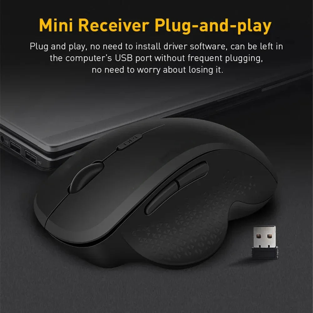 Rechargeable Bluetooth Wireless Mouse 4000 DPI Silent Wireless Mouse, Dual Mode Bluetooth & 2.4G USB Wireless Mouse for MacBook, PC & Laptop