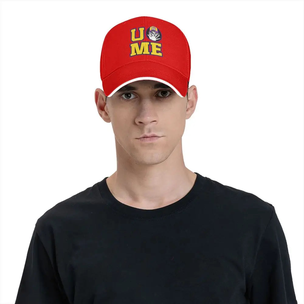 Yellow Wrestling Cena John White Custom Baseball Caps For Mens Unisex Male Beach Sunscreen Hat Snapback Cap