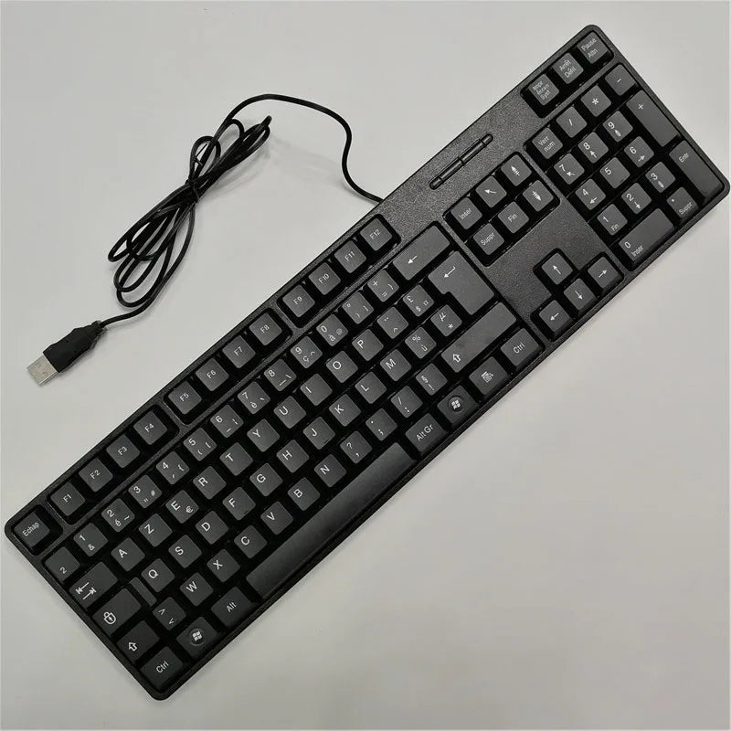 Spanish French Russian Arabic Letter Keycaps Keyboard Gaming Keyboard USB Wired 104 Keys for Computer