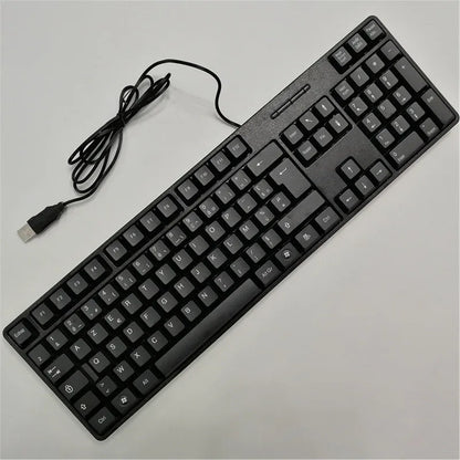 Spanish French Russian Arabic Letter Keycaps Keyboard Gaming Keyboard USB Wired 104 Keys for Computer