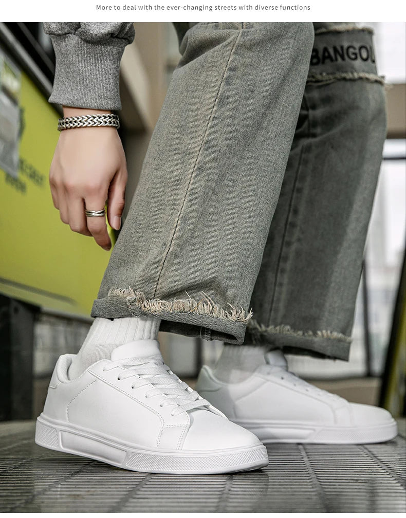 Herrenschuhe aus Kunstleder, Sneaker, trendige Freizeitschuhe, Herrensneaker, vulkanisierte Herrenschuhe, Paarschuhe, Damenschuhe