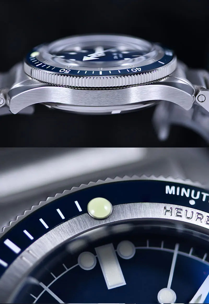 SEA KNIGHT Men 200M Waterproof Diving Watch Sapphire Crystal 316L Steel Mesh Belt C3 Luminous NH35A Automatic Mechanical Watch