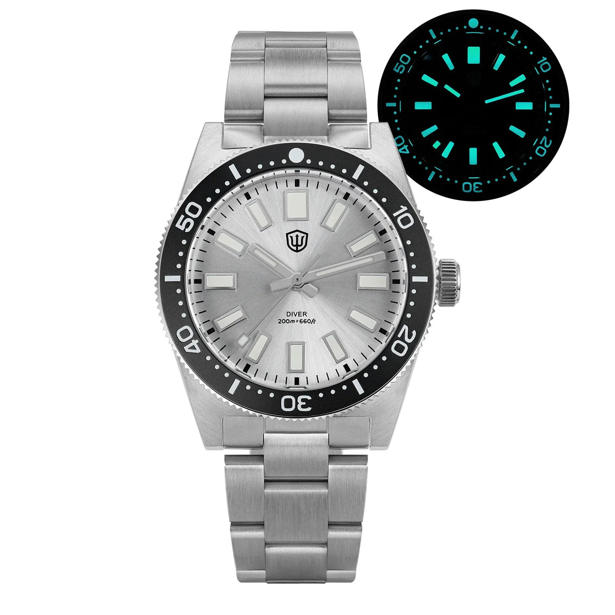 Watchdives WD1965 Luxury Men's Watch VH31 Sweep Second Quartz Movement 38mm Watch Night Light 20Bar Waterproof Watches