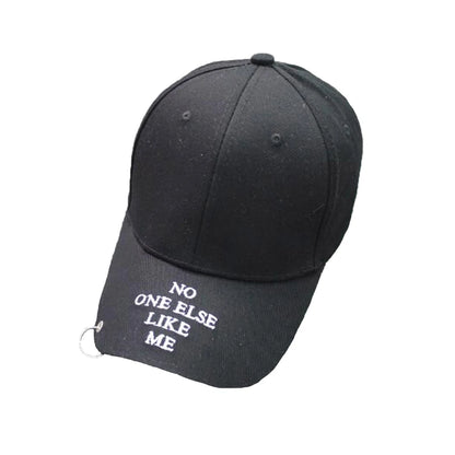 Women Men Hip Hop Kpop Snapback Baseball Cap Solid Color With Ring Sport Dancing Travel Lover Dad Hat Caps Streetwear Adjustable