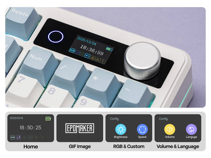 EPOMAKER TH99 PRO 96% ANSI US Layout Hot-Swap Wired/Bluetooth/2.4Ghz Wireless Mechanical Keyboard with 10000mAh for PC/Mac