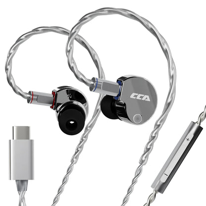 CCA Phoenix HiFi Wired Earphones Metal Alloy In-Ear Headphones with 10mm Dual Magnetic Dynamic Driver for Gaming & Music