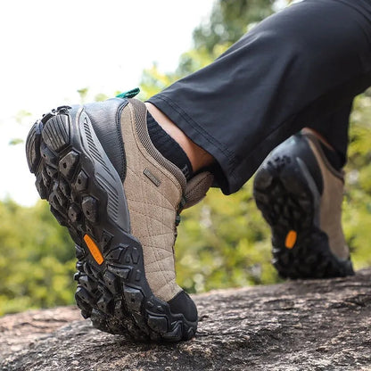 HUMTTO Hiking Shoes Men's Luxury Designer Winter Climbing Trekking Sneakers Leather Outdoor Sports Work Shoes 110282A