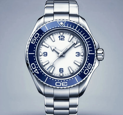 904L Stainless Steel Case, for Men Automatic Mechanical Movement Luxury Watch, Black Blue Leather Ceramic Exquisite Heritage