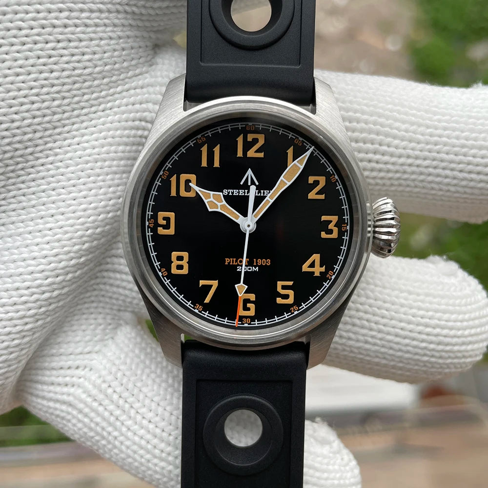 STEELFLIER Official SF740V New Quartz Wristwatch Super C3 Luminous 200M Waterproof VH31 Mute Movement Man Fashion Business Watch