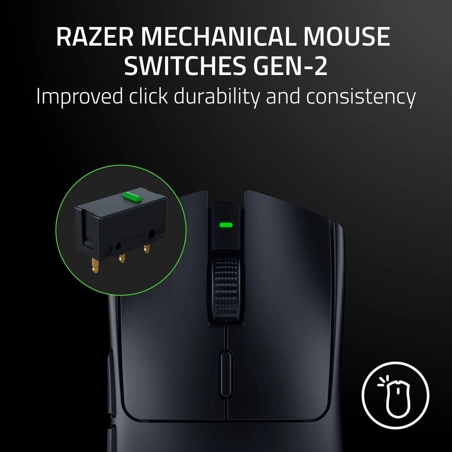 Ratón gaming inalámbrico para esports Razer Viper V3 HyperSpeed, sensor óptico 30K DPI, interruptores mecánicos Gen-2, 8 controles programables