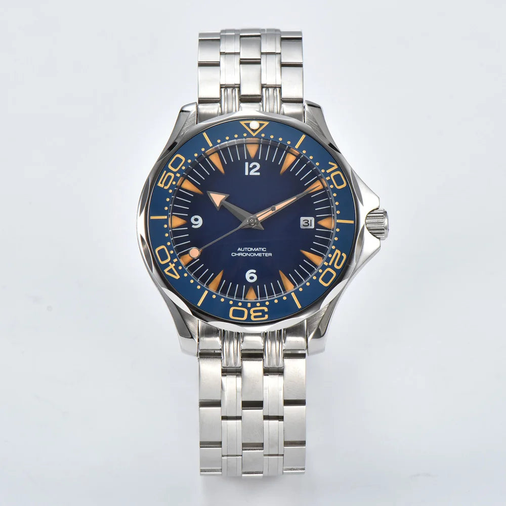 Men's Automatic Mechanical Watch 41mm Stainless Steel Waterproof Case Ceramic Bezel Men's Fashion Business Watch