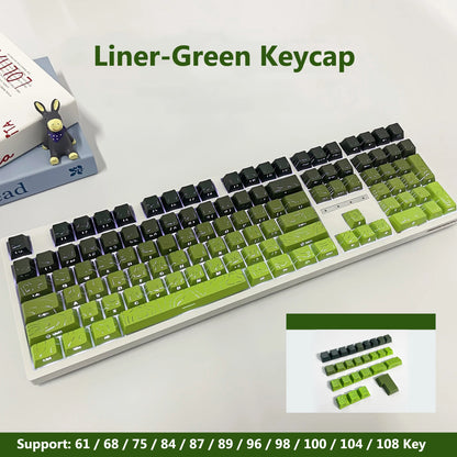 Topographic 4.0 Side Printed Keycaps Cherry Profile Double Shot PBT Keycaps for MX Switch Mechanical Keyboard with ISO Enter Shine Through Keycaps