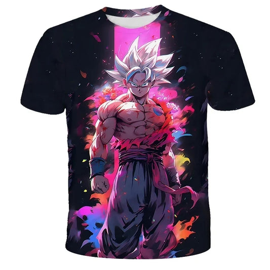 2026 Dragon Ball Z Graphic Print 3D Kids Summer Short Sleeve T-Shirt Top 2025 Hot Selling Cool Super Kids Adult T-Shirt Goku Y2k