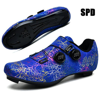 Sapatilhas de Ciclismo Novas para Homem, Auto-Bloqueantes, para Corrida de Estrada, Sapatilhas de Treino sem Bloqueio, Sapatilhas de Ciclismo para Mulher com Encaixes SPD