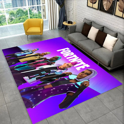 F-Fortnites Cartoon Game Carpet Rug for Playroom Bedroom Living Room Sofa Home Doormat Decor,Area Rug Non-slip Floor Mat Gift