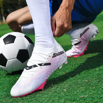 Tacchetti da calcio turf professionali da uomo, scarpe da calcio con mesh traspirante per ragazzi, sneakers antiscivolo da uomo Society Chuteira