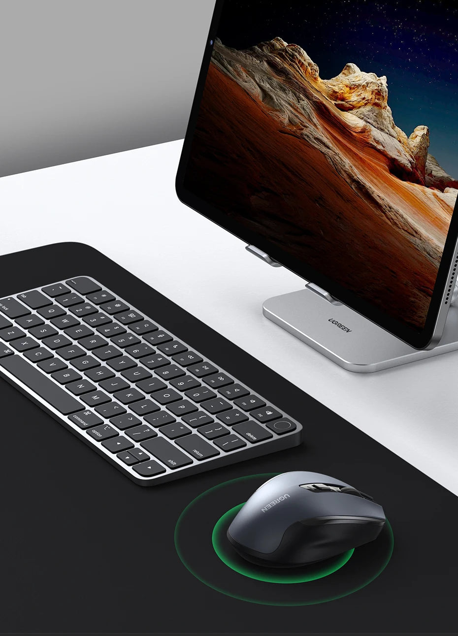 UGREEN Wireless Ergonomic Mouse 4000 DPI Silent 2.4GHz 6-Button Mouse for Laptop, MacBook, PC & Tablet