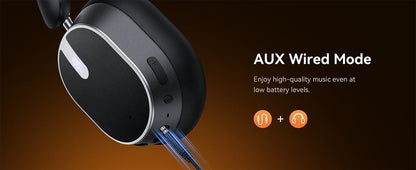 Active Noise Cancelling Headphones Bluetooth 6.0 Wireless Over-Ear Headphones with 120H Battery, 6-Mic ENC Calls, LED Power Display & Spatial Audio