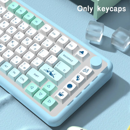 Keycap profilo XDA Iceberg brasiliano coreano giapponese russo spagnolo francese ISO Enter in PBT per tastiera meccanica GK61