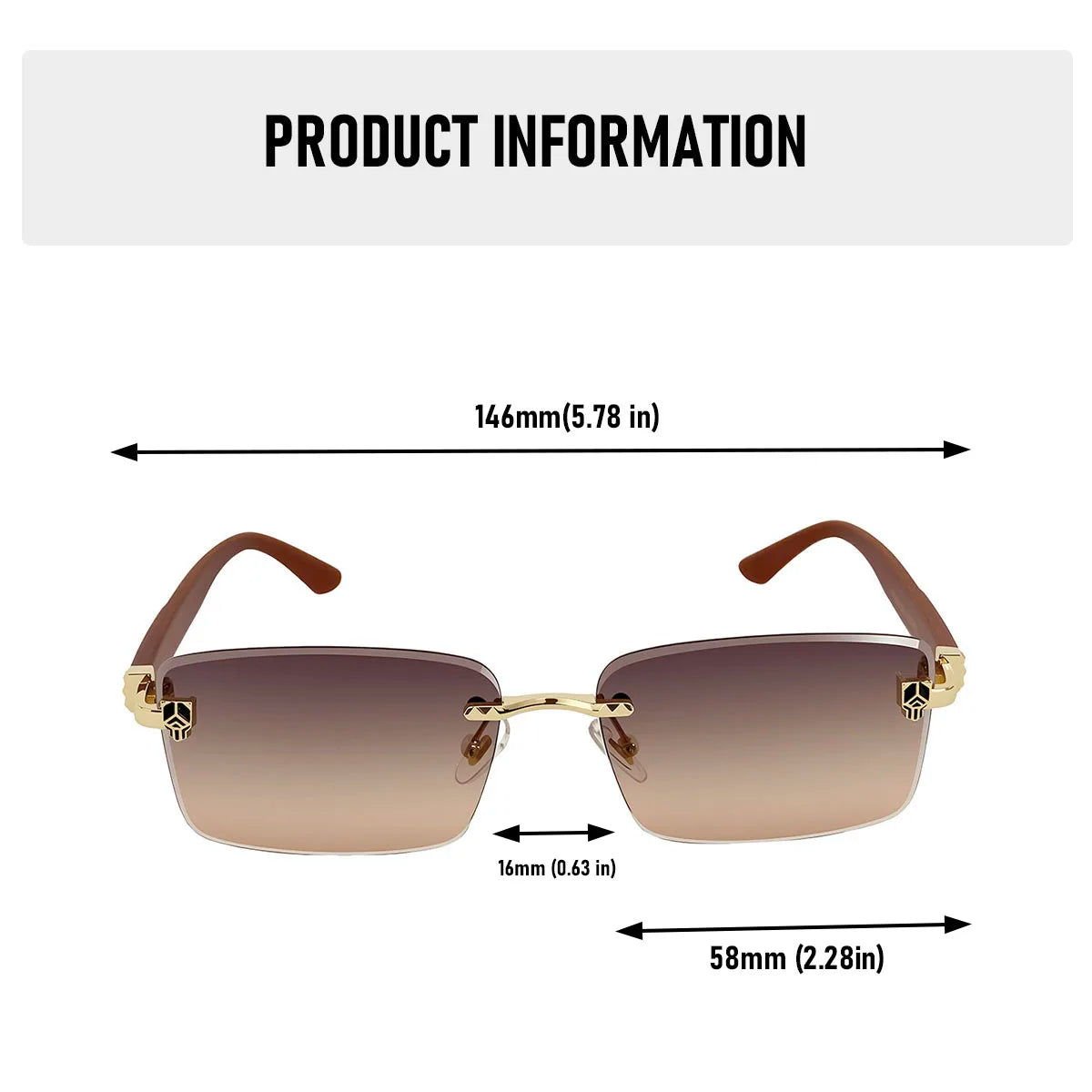 Square Sunglasses Women Luxe 2026 Rimless Sunglass Men Wooden Fashion Glasses Vintage Dropshipping Gafas De Sol Hombre Zonnebril