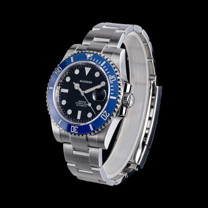 Sugess Men of Watch Automatic Mechanical ST2130 Movement Wristwatches 200M Water Resistant Sapphire Crystal Adjust Clasp S421