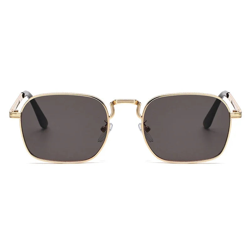 New Square Oval Metal Sunglasses Fashionable Retro Men Sunglasses Women Personalized Uv Resistant Eyeglass Luxury Design Uv400