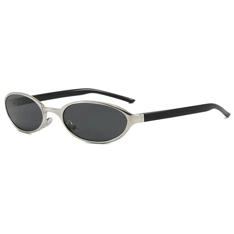Retro Oval Design Sunglasses Women 2026 New Y2K Small Metal Frame UV400 Protection Vintage Punk Sun Glasses Fashion Eyewear