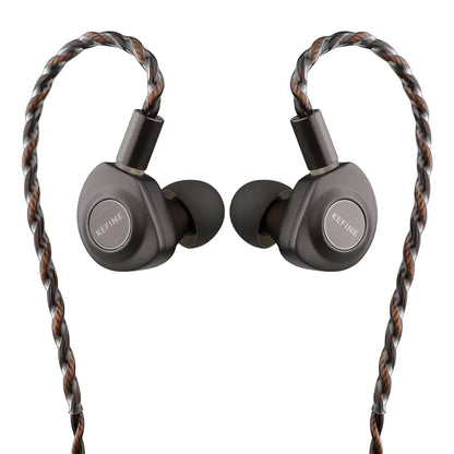 KEFINE Delci 10mm DLC+PU Diaphragm Dynamic Driver Hifi Wired IEM Earphones with CNC Metal & Detachable 0.78mm 2pin 3.5mm Cable