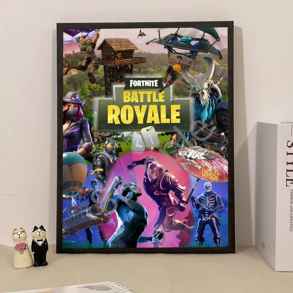 Game F-Fortnite Poster Surprise Home Decoration Picture Wall Art for Study Living Room Decor