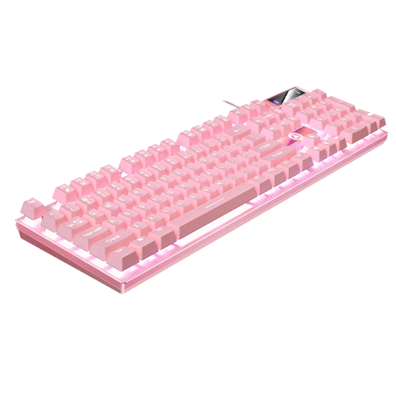 YINDIAO Wired USB Gaming Keyboard with Backlight, 104-Key Ergonomic Gaming Keyboard for PC, Laptop & Desktop, RGB Gamer Keyboard for Office & Gaming