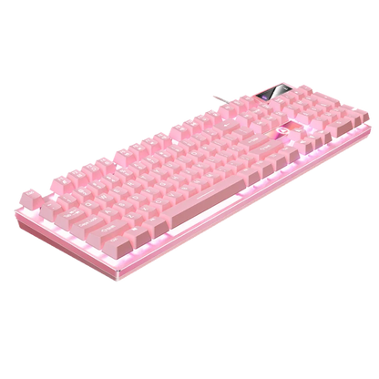 YINDIAO Wired USB Gaming Keyboard with Backlight, 104-Key Ergonomic Gaming Keyboard for PC, Laptop & Desktop, RGB Gamer Keyboard for Office & Gaming