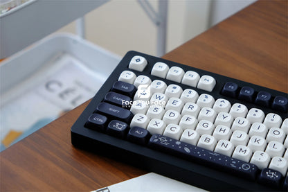 Galaxy Theme Key Cap 129 Keys GMK MOA Profile DYE-SUB PBT Keycap with 1.75U 2U Shift for MX Switch Mechanical Keyboard