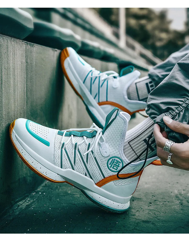 2024 New Dragon B Style Orange Mens Basketball Shoes Size 38-44 Air Cushioning Sport Sneakers Mesh Breathable Training Shoes
