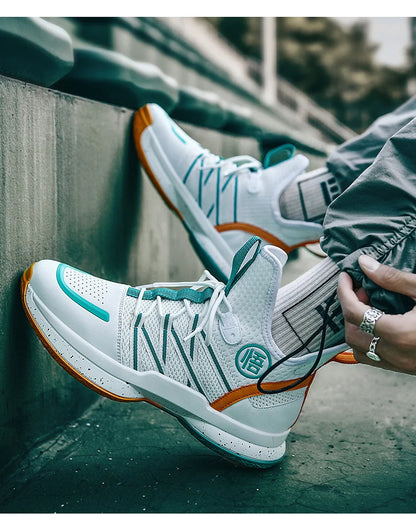 2024 New Dragon B Style Orange Mens Basketball Shoes Size 38-44 Air Cushioning Sport Sneakers Mesh Breathable Training Shoes